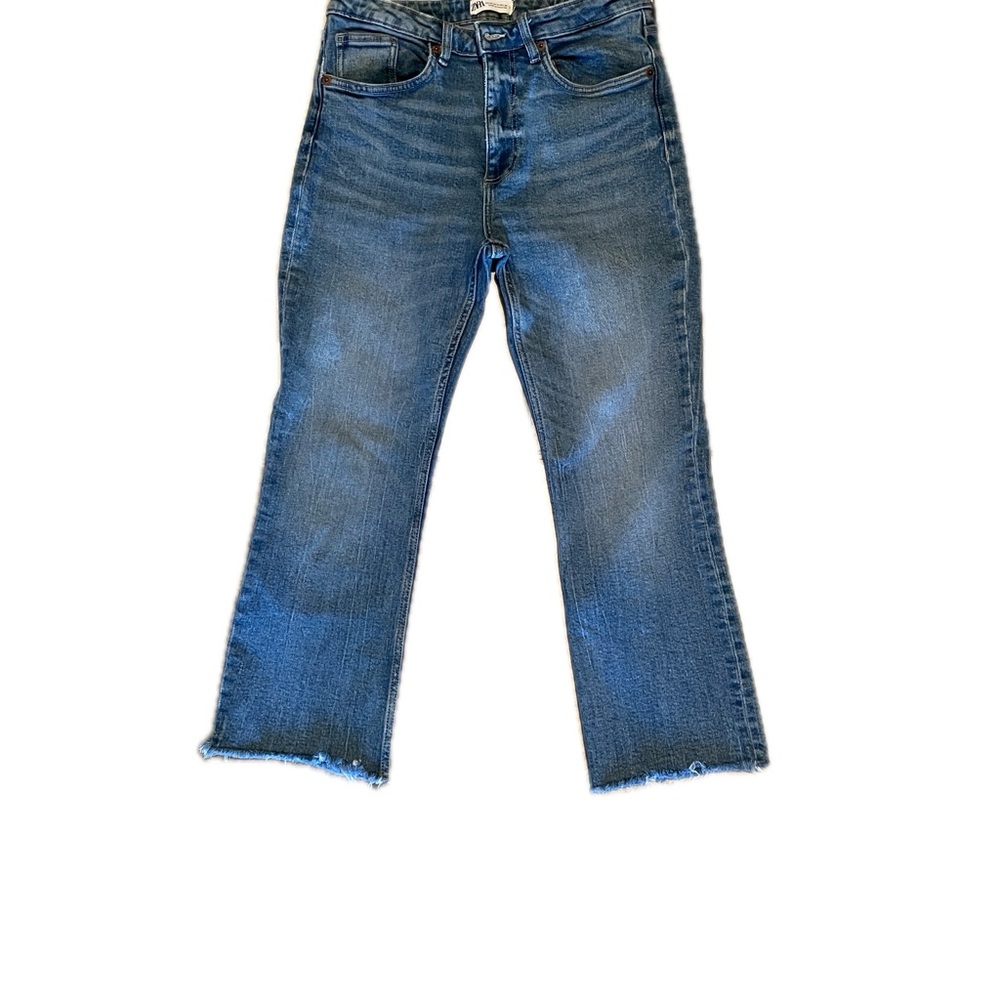 Zara Women's Straight Leg Blue Jeans